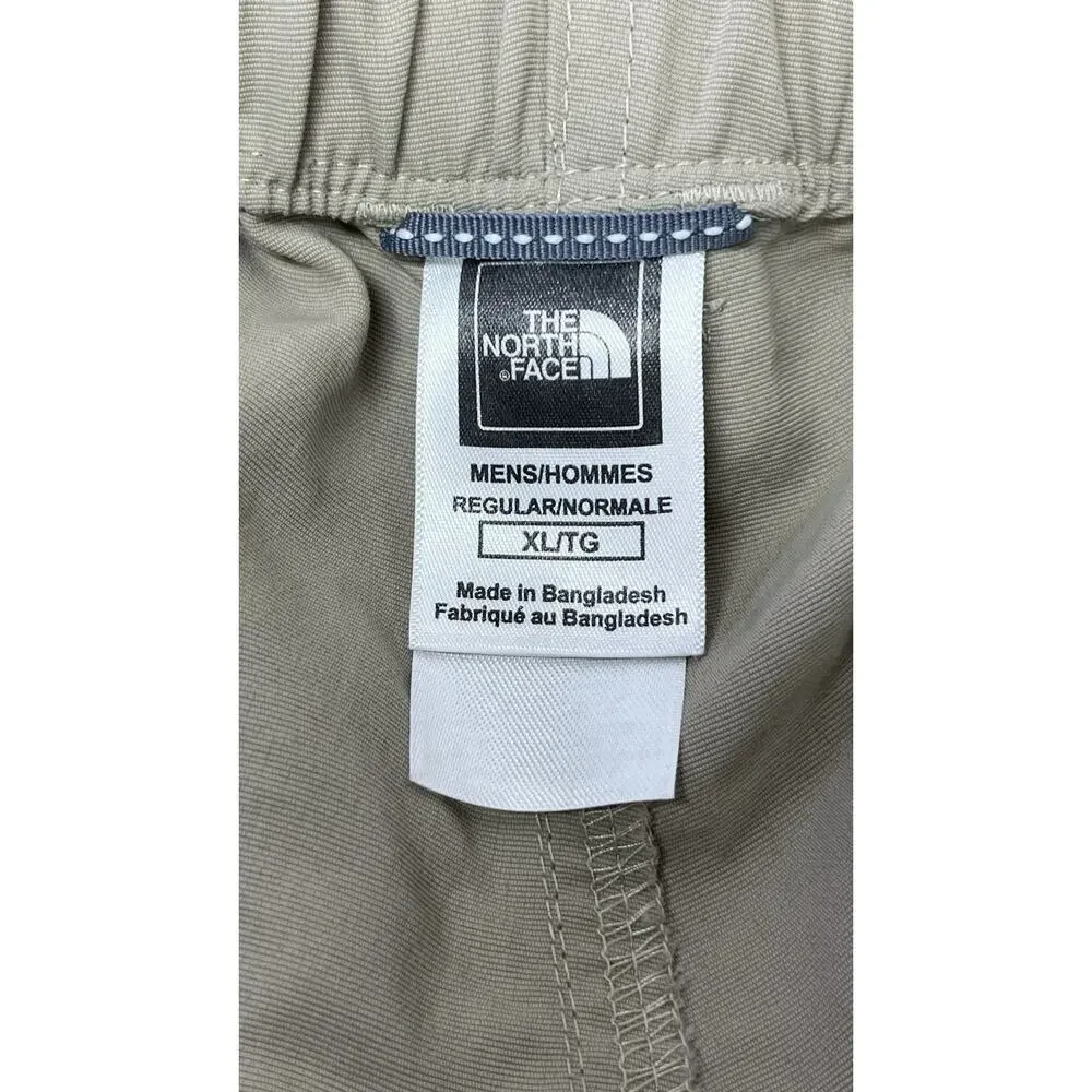 North Face Paramount Peak Convertible Hiking Pants Mens XL Beige Belted Outdoor